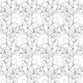 Soy plant sketch seamless pattern. Art design element monochrome stock vector illustration